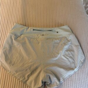 Athleta Run with it mint green Women's Athletic Shorts with Back Zip